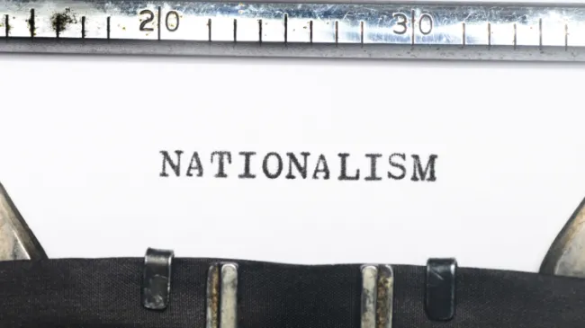 nationalism on typewriter